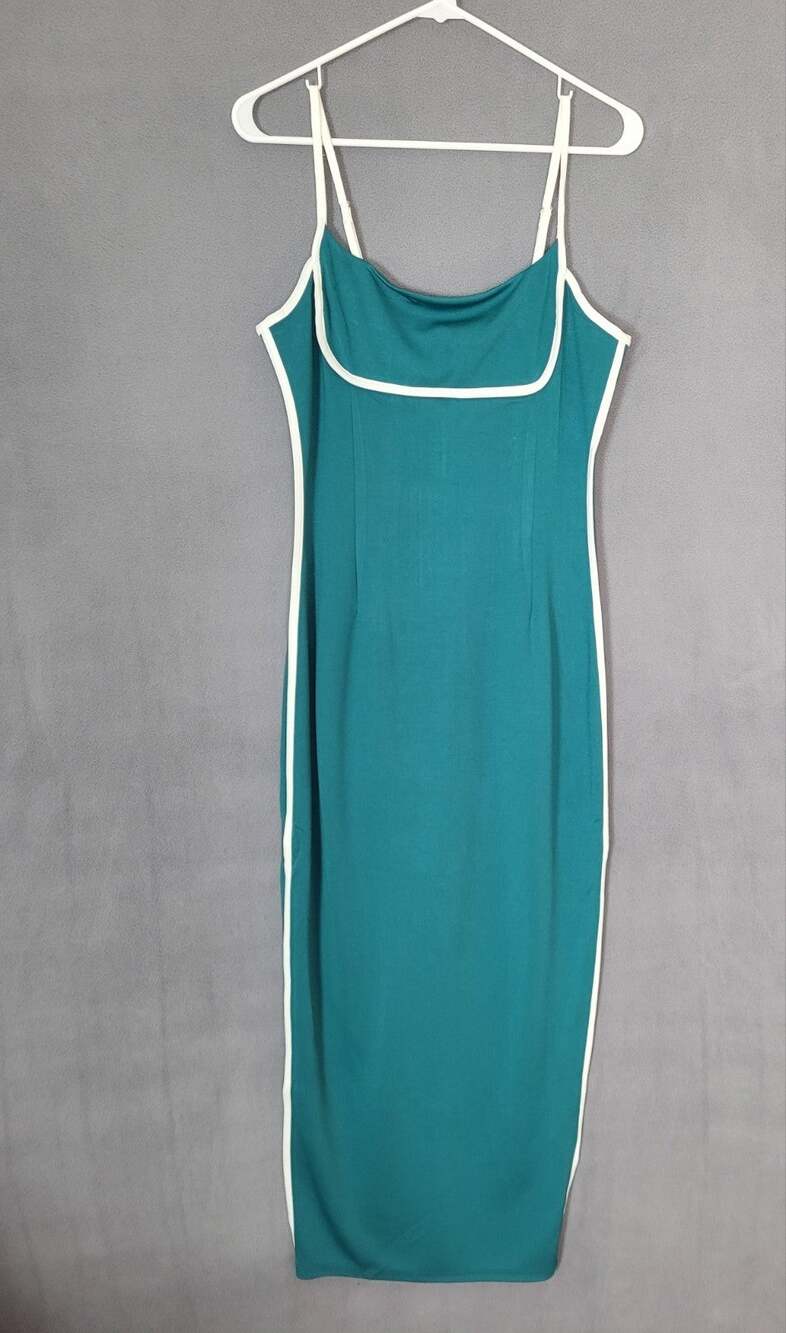 PRETTYGARDEN Womens Spaghetti Strap Maxi Dress Slit Y2K Bodycon Dress Medium